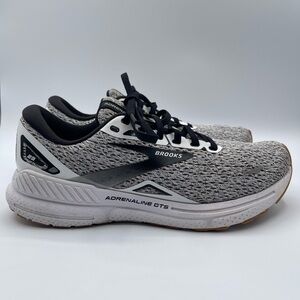 Brooks Adrenaline GTS 23 White Black Men Road Running SZ 8.5 Shoes 1103911D-112